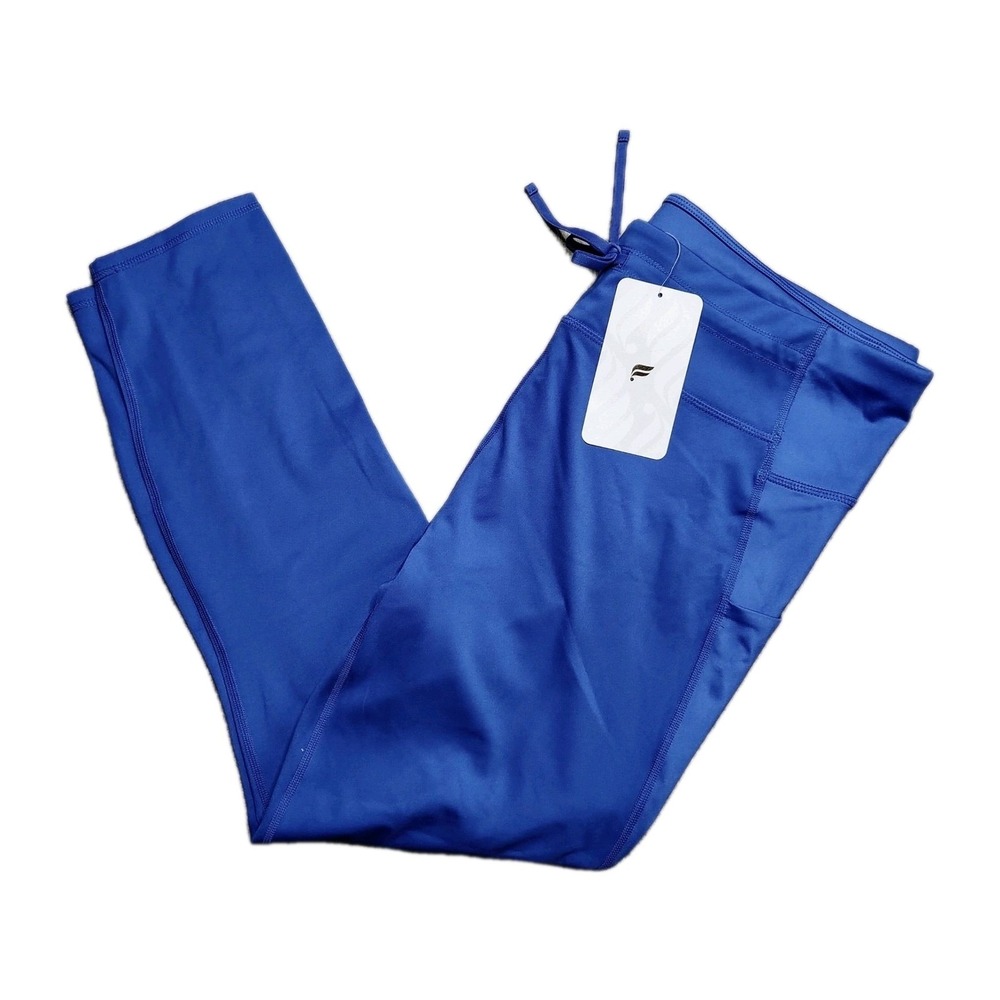 Fabletics Mid-Rise Ultracool Shine‎ Panel Blue Leggings Womens Size XXL NWT